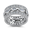 Sterling Silver Marquise and Round CZ Ring