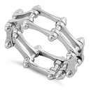 Sterling Silver Motorcycle Chain Ring