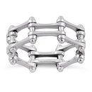 Sterling Silver Motorcycle Chain Ring