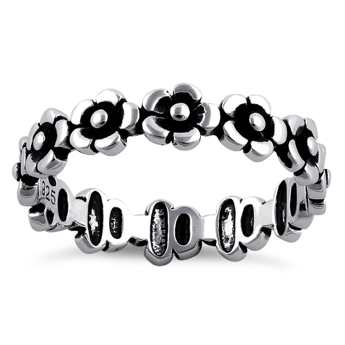 Sterling Silver Multiple Flower Ring