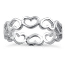 Sterling Silver Multiple Heart Ring