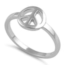 Sterling Silver Peace Sign Ring