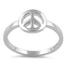 Sterling Silver Peace Sign Ring