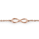 Sterling Silver Rose Gold Plated Triple Infinity Bracelet
