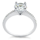 Sterling Silver Round Cut CZ Ring