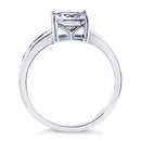 Sterling Silver Cushion-Cut CZ Engagement Ring