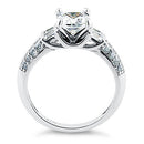 Sterling Silver Square Cut CZ Ring