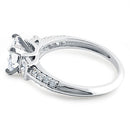 Sterling Silver Square Cut CZ Ring