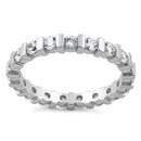 Sterling Silver Stackable Eternity CZ Ring