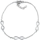 Sterling Silver Triple Infinity Bracelet