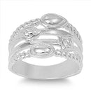 Sterling Silver Unique Shapes Designed Ring