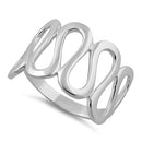 Sterling Silver Wavy Ring