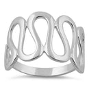 Sterling Silver Wavy Ring