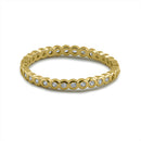Yellow Gold Eternity Stackable CZ Ring