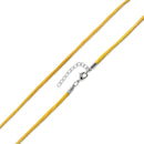 16" 2mm Silk Cord Necklace w/ Stainless Steel Clasp Adj to 18" - Pack of 10