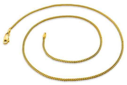 14K Gold Plated Sterling Silver Curb Chain 2MM