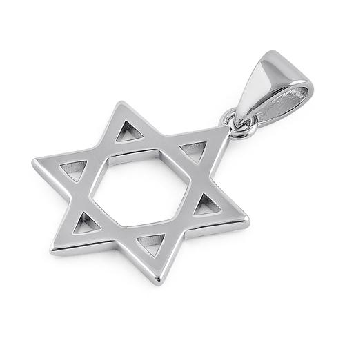 Sterling Silver 20mm Star of David Pendant