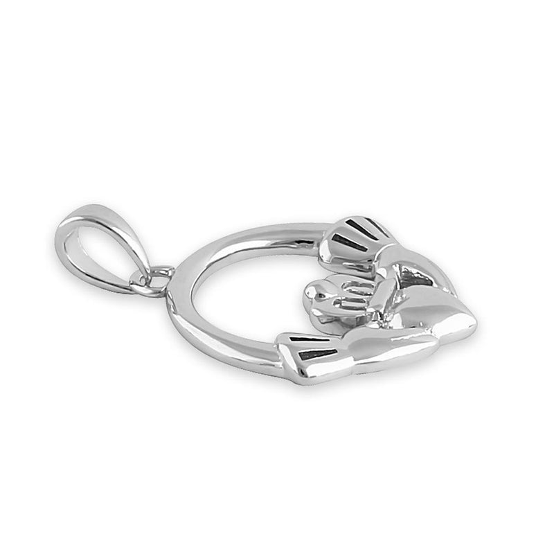 Sterling Silver Claddagh Pendant