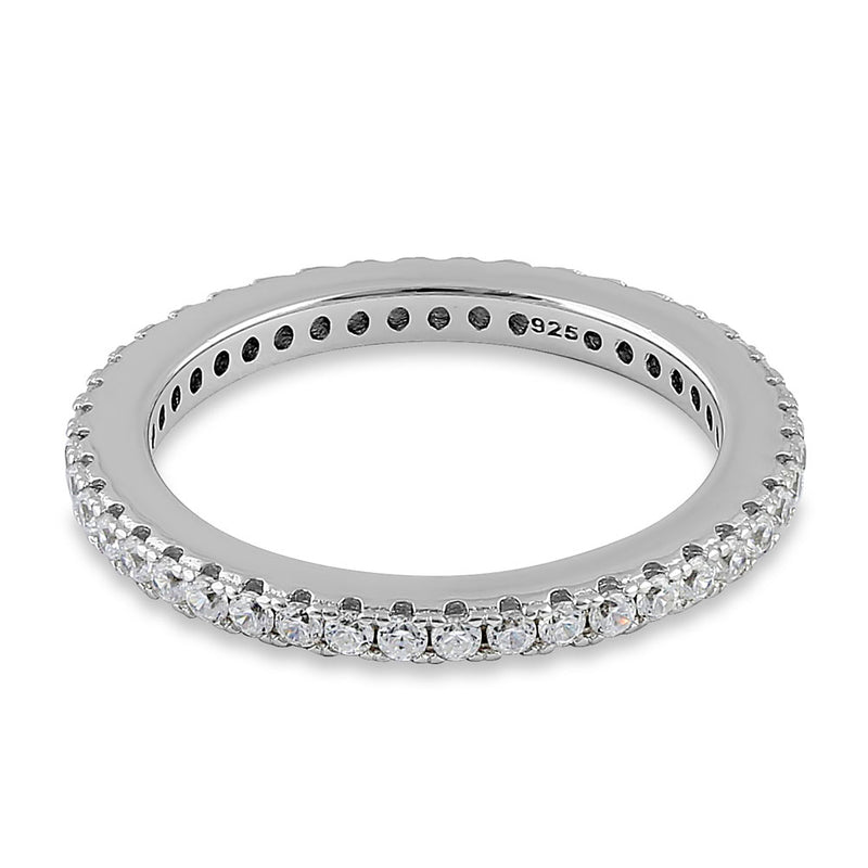 Sterling Silver Stackable Eternity CZ Ring