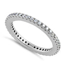 Sterling Silver Stackable Eternity CZ Ring