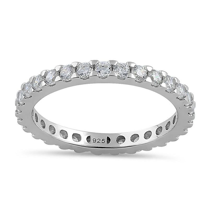 Sterling Silver Stackable Eternity CZ Ring