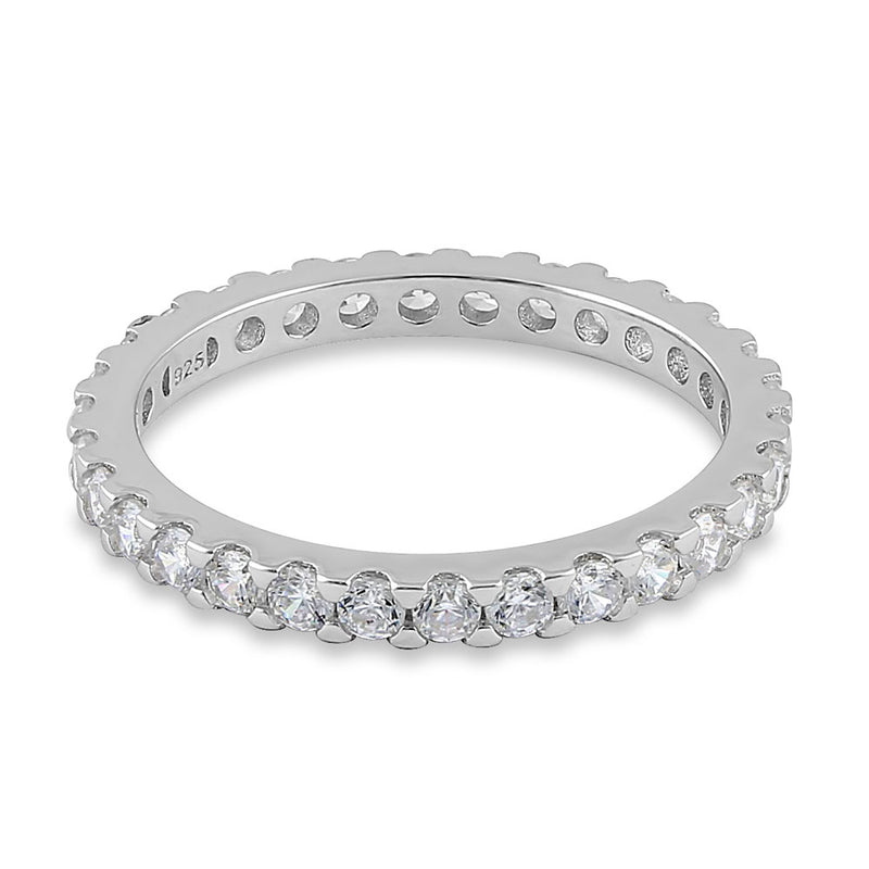 Sterling Silver Stackable Eternity CZ Ring