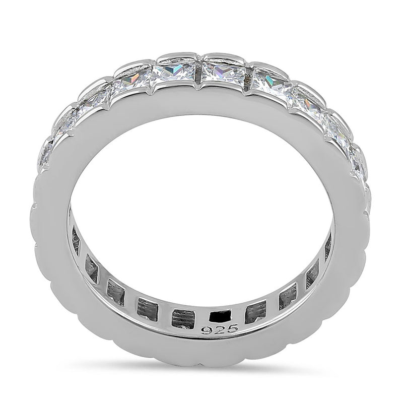 Sterling Silver Square Eternity CZ Ring