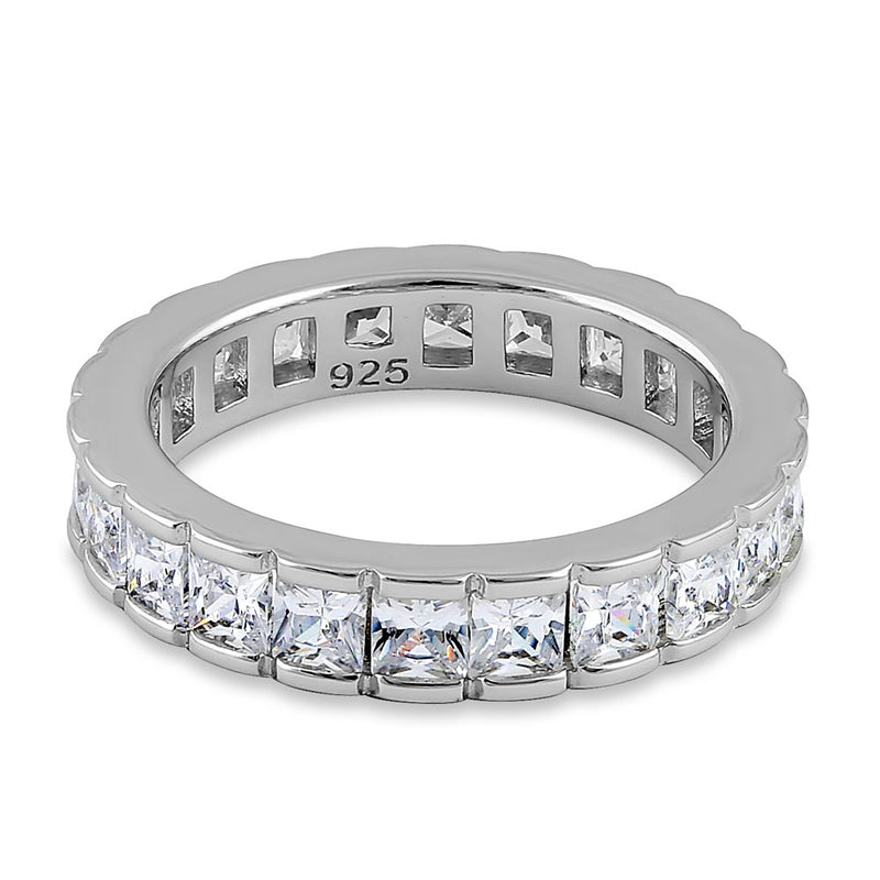 Sterling Silver Square Eternity CZ Ring