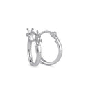 Sterling Silver 2.0MM x 15MM Hoop Earrings