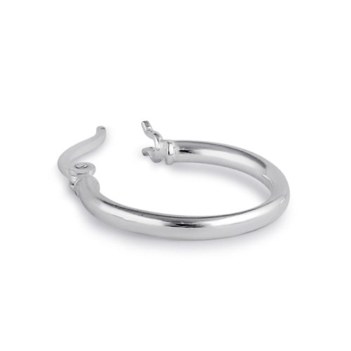 Sterling Silver 2.0MM x 20MM Hoop Earrings