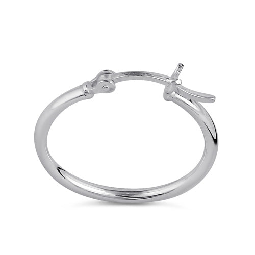 Sterling Silver 2.0MM x 25MM Hoop Earrings