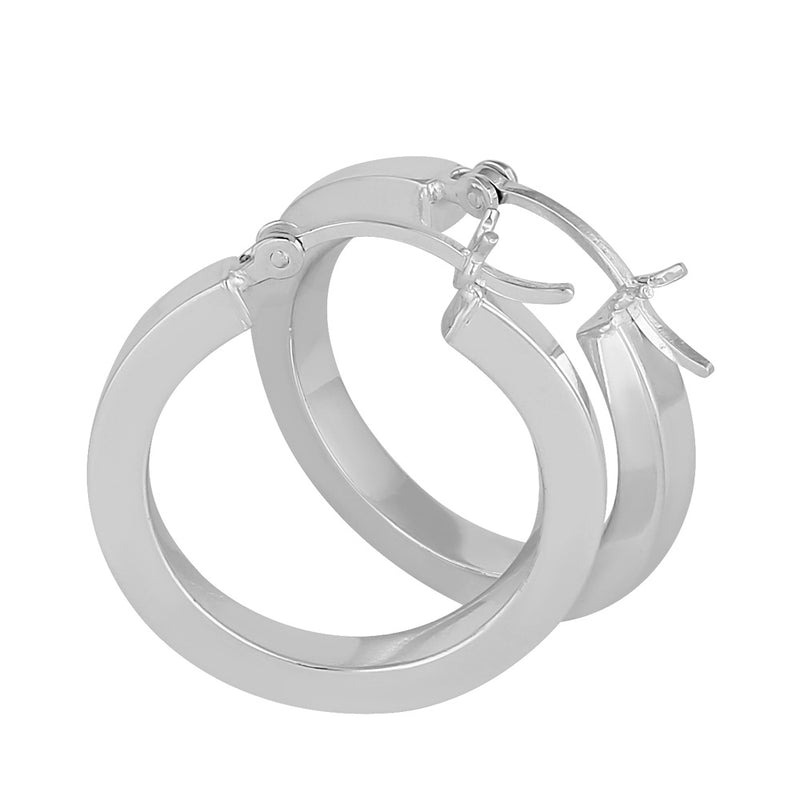 Sterling Silver 3.0MM x 25MM Hoop Earrings