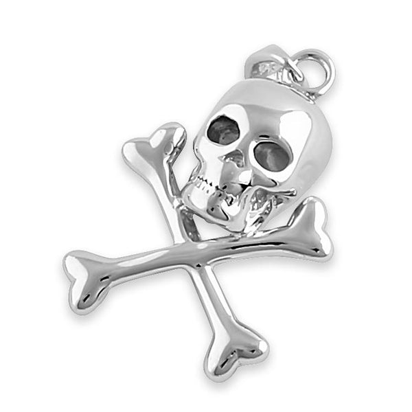Sterling Silver Toxic Skull Pendant