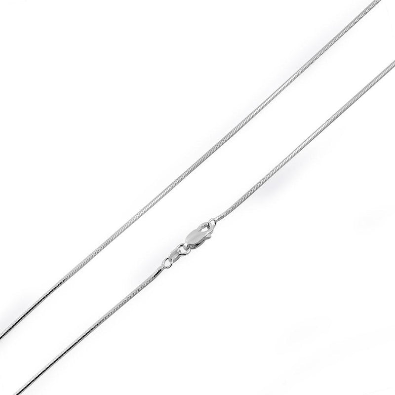 Sterling Silver 8 Sided Snake Chain 1.3mm
