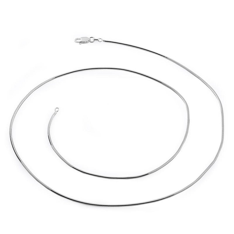 Sterling Silver 8 Sided Snake Chain 1.3mm