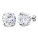 8 ct Sterling Silver CZ Stud Earrings 10MM