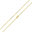 14K Gold Plated Sterling Silver 8 Sided Snake Chain 0.7mm