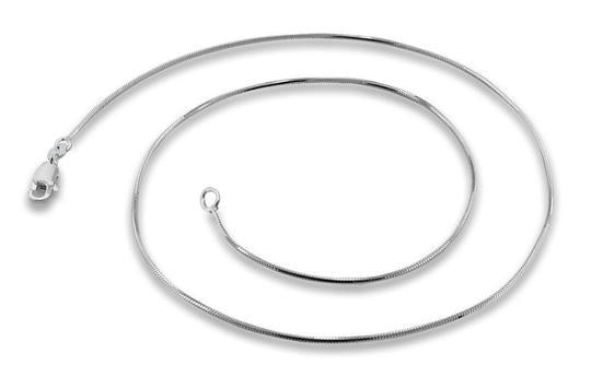 Sterling Silver 8 Sided Snake Chain 1.0mm