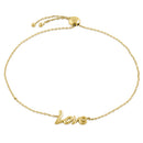 Solid 14K Yellow Gold "Love" Bracelet