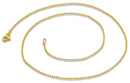 14K Gold Plated Sterling Silver Bead Chain 1.0MM