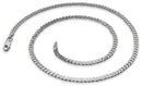 Rhodium Sterling Silver Curb Chain 3.0MM
