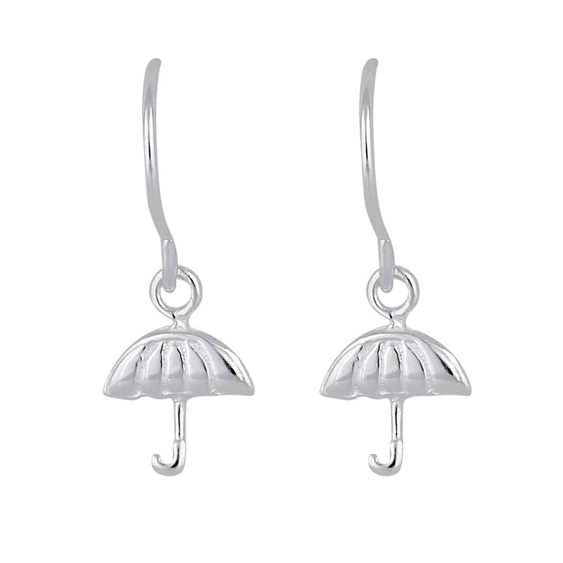 Sterling Silver Dangling Umbrella Earrings