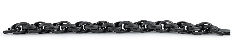 Black Stainless Steel Chain Link Bracelet