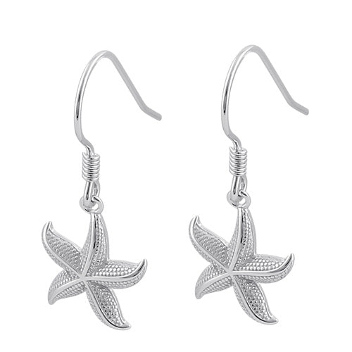 Sterling Silver Starfish Hook Earrings
