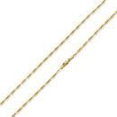 14K Gold Plated Sterling Silver Figaro Chain 2.2MM