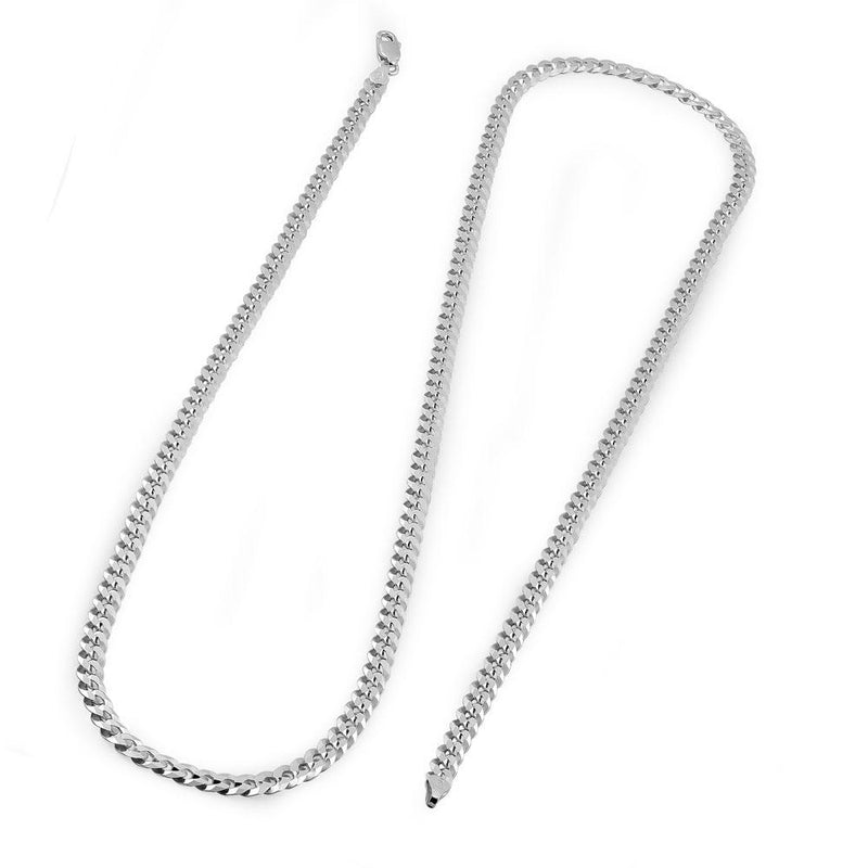 Sterling Silver Flat Curb Chain Necklace 4.8mm