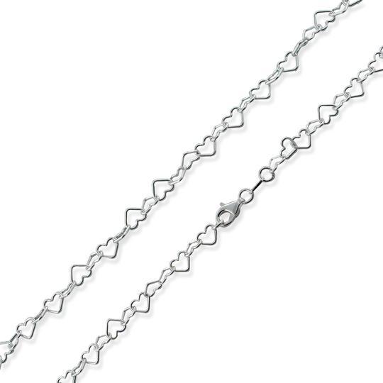 Sterling Silver Heart Chain 3mm