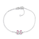 Sterling Silver Enamel Butterfly Bracelet