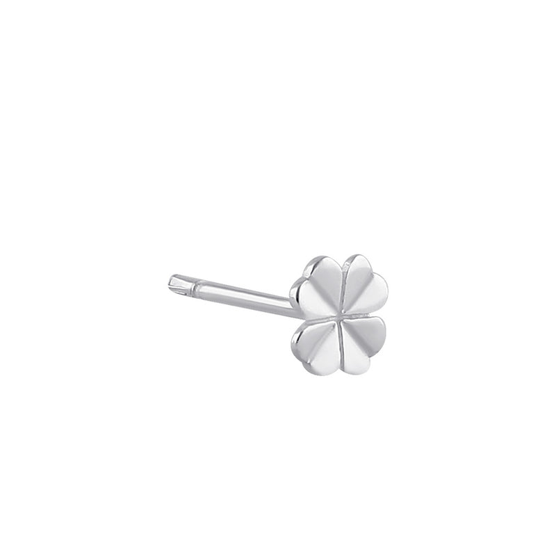 Sterling Silver Clover Stud Earrings