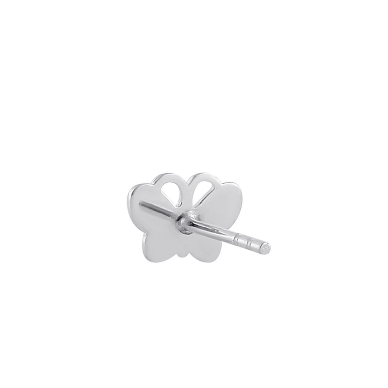 Sterling Silver Bubbly Butterfly Stud Earrings